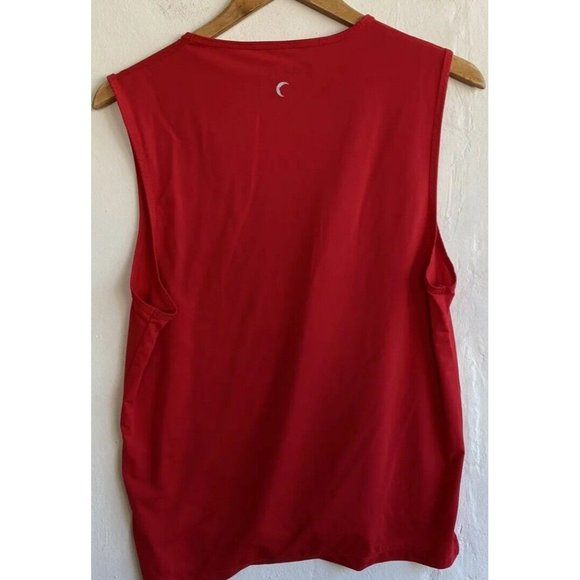 COPY - ZYIA Active Tank Top Red Large Sleeveless Nylon Stretch Gym Run Workout - Picture 4 of 7